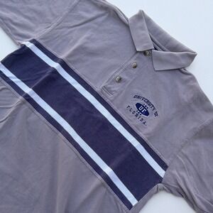Vintage JanSport University of Florida UF Polo Shirt Mens Medium Gray Blue
